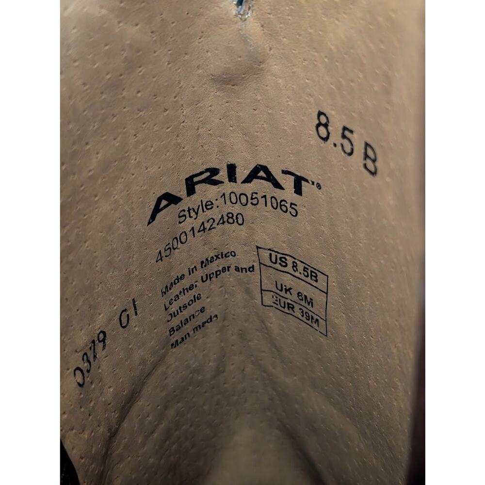 NWT Women’s Ariat Futurity limited Umber Rust/Turquoise Nights 8.5 MED - Picture 4 of 5